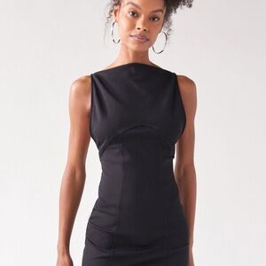 UO Complex High-Neck Mini Dress